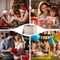 Large 12x12x10" Colorful Gift Box with Lid – Birthday, Baby Shower, Valentine's, Kids Party, Anniversary & Celebration Packaging Set (Colorful box)